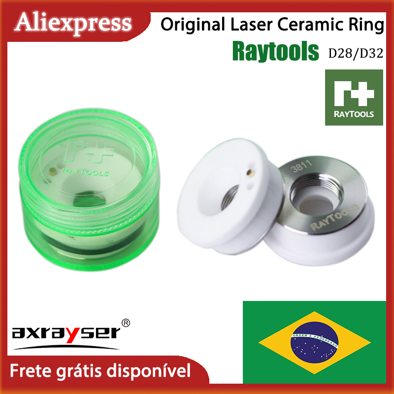 Raytools original laser cerâmica diâmetro 32mm m14 anel de suporte de bico para cabeça de corte de fibra bt230 bt240 bmh110 114