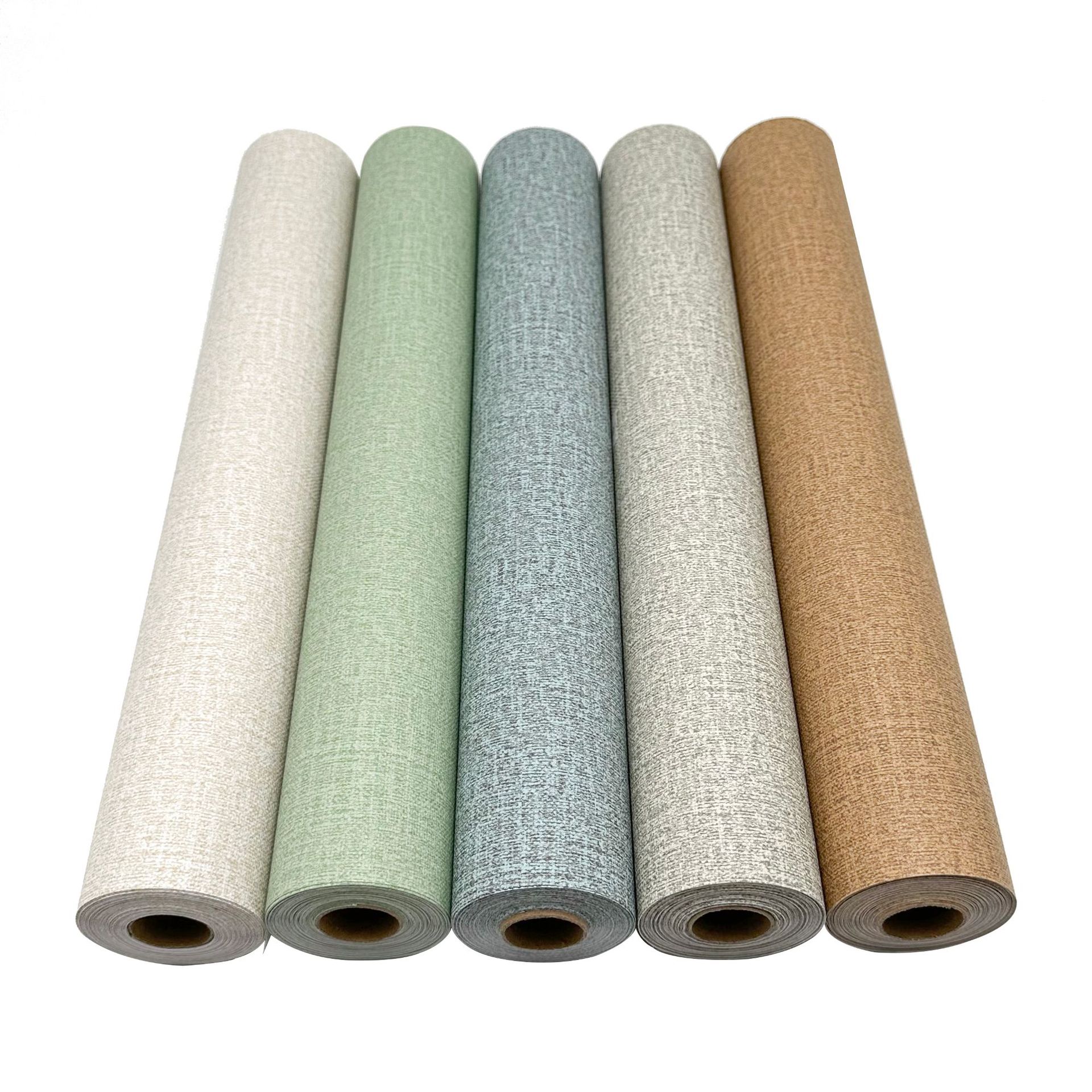 Papel tapiz de imitación de lino autoadhesivo, pegatinas de pared para el hogar, patrón de lino, papel tapiz autoadhesivo, palo impermeable engrosado