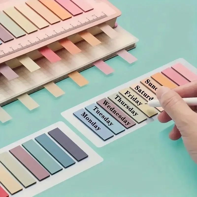 1200 Sheets/6 Sheets 800 Sheets/4 Sheets 600 Sheets/3 Index Stickers, Transparent Notes, Waterproof Stickers, Random Stickers for School Office Reading Notes