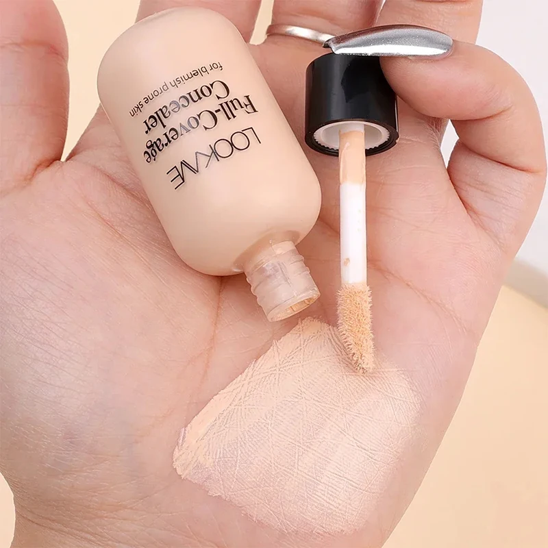 Crema correctora líquida de cobertura completa, maquillaje Invisible de 12ml, crema para ojeras, Base facial, Base de maquillaje resistente al agua, cosméticos