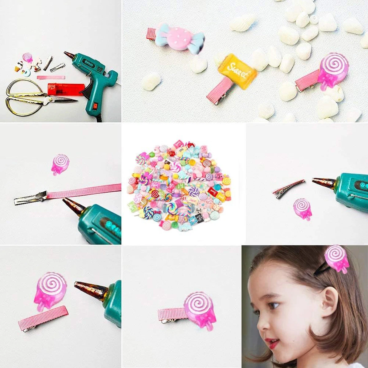 30pcs Willekeurige Snoep Slime Charms Leuke Set Gemengde Hars Snoep Plaksteen Slime Maken Benodigdheden voor DIY Craft Maken en Ornamen DIY