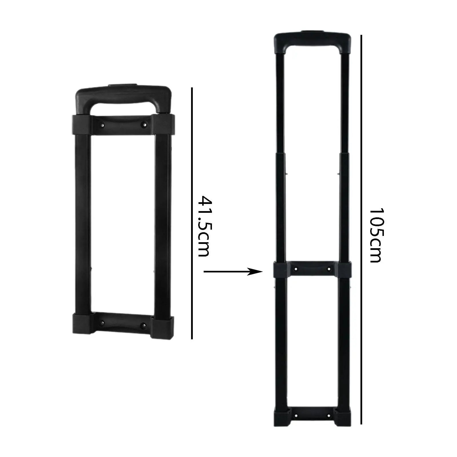 Bagagem telescópico Handle Pull Drag Rod, carrinho fino Cramanship