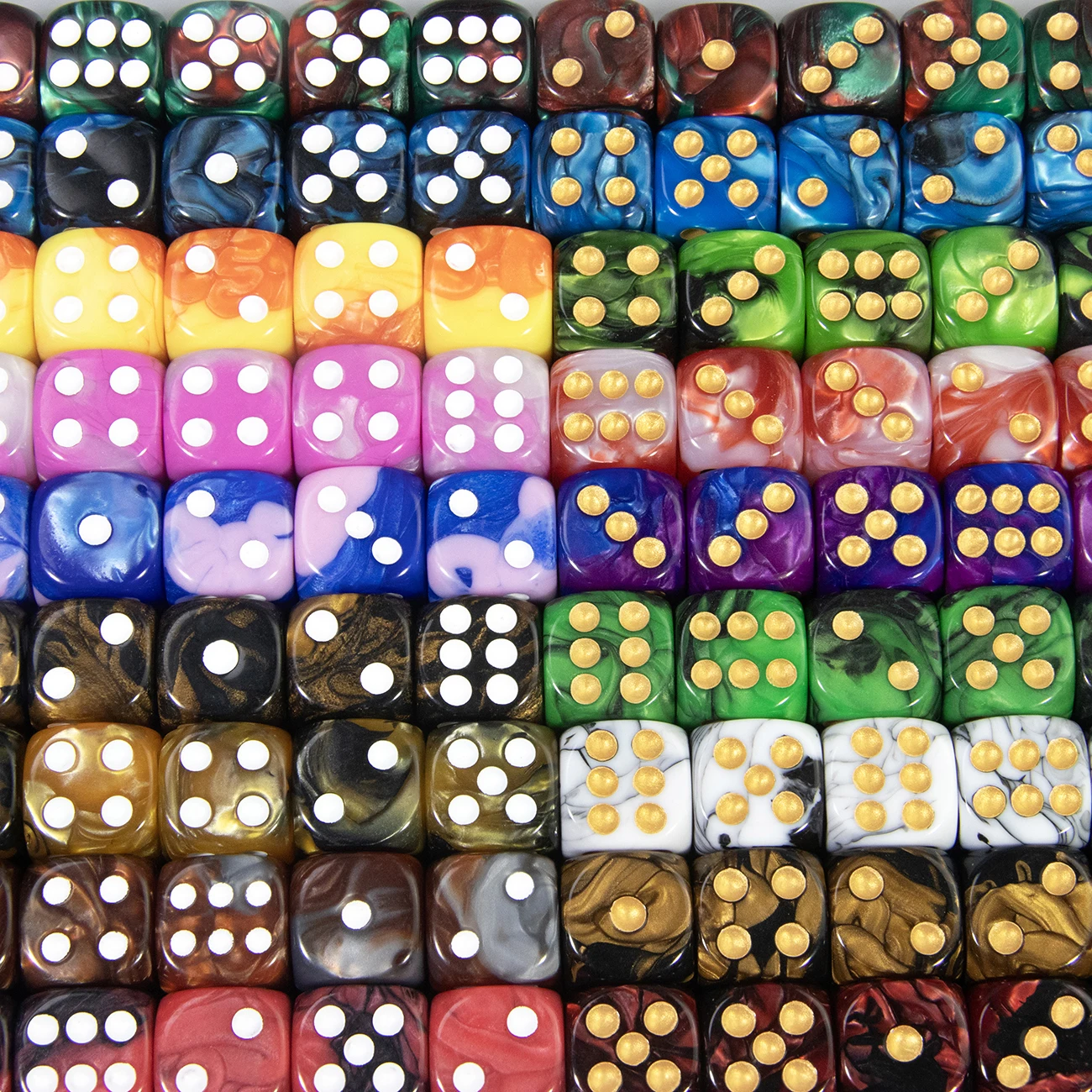 Dados acrílicos d6 de 16mm, 6 lados, cubo de duas cores, canto redondo, dados de jogo para festa em clube, dnd, rpg, jogo de tabuleiro, bar, acessórios de mesa