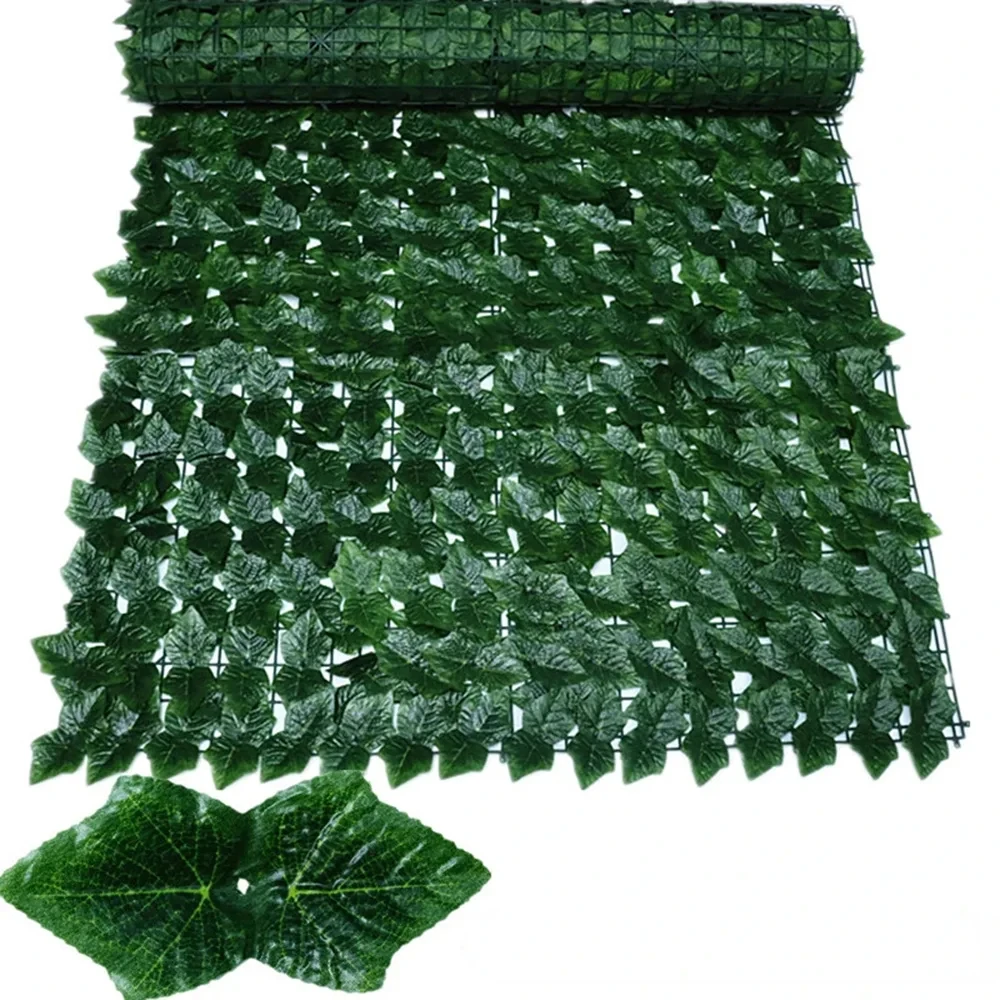 50X200 cm edera artificiale siepe foglia verde pannelli di recinzione finta privacy recinzione schermo per la casa giardino esterno balcone decorazione 1X3 m