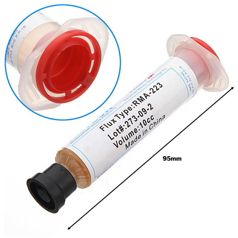 10cc Flux Soldering Solder Paste RMA223 RMA-223 Soldering Grease with Needle for Computer Chips LED BGA SMD PGA PCB Repair Tools