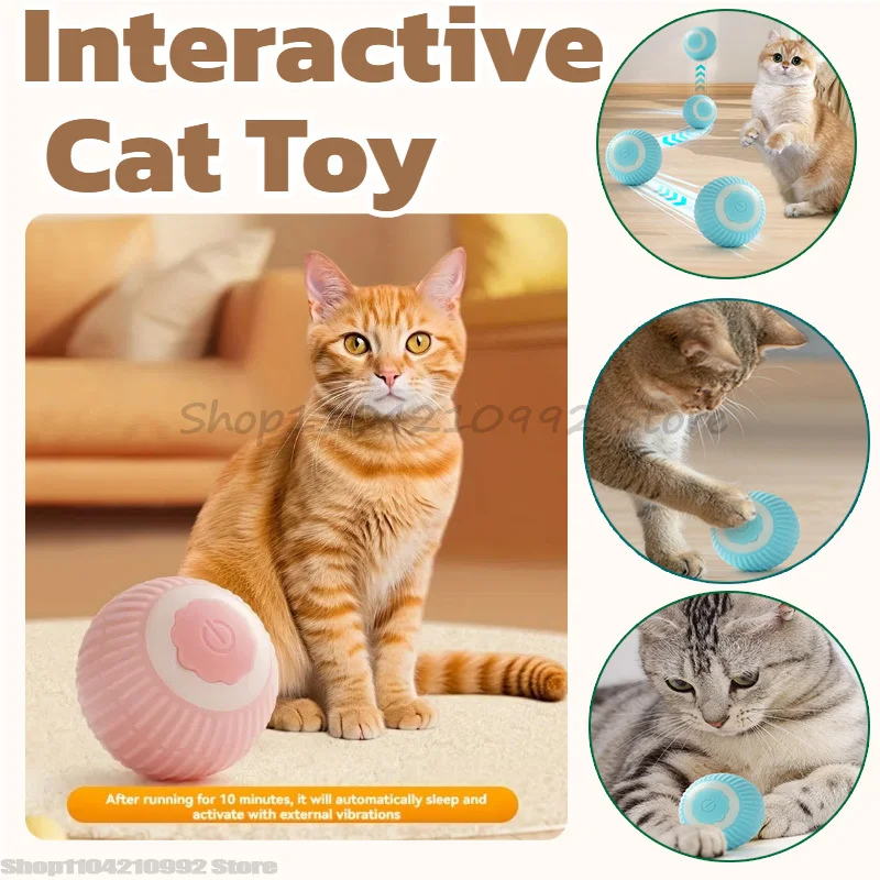Jouets interactifs pour chat, boule roulante automatique, fausse queue, jouet électrique Rechargeable pour animaux de compagnie, entraînement pour chat, imiter la souris, produits pour animaux de compagnie