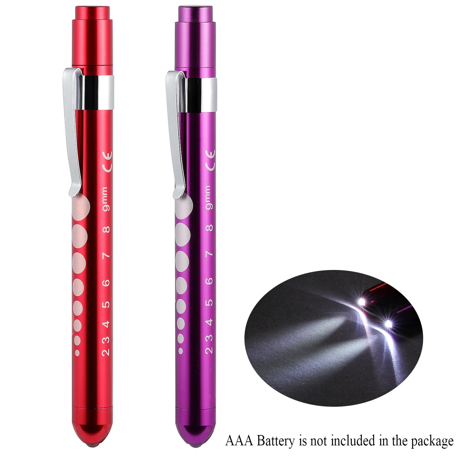 6-in-1-Multifunktions-Kugelschreiber-Set mit einziehbarer Taschenlampe, faltbare Schere, Kugelschreiber, Schlüsselanhänger, Krankenschwester-Stifte, Permanentmarker