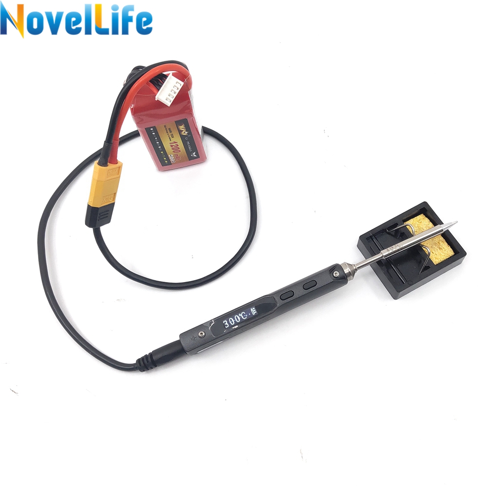 XT60-Stecker, Rundstecker auf Stecker, DC 5,5 mm x 2,5 mm, DC5525-Netzteil-Kabel für elektrische Lötkolben TS100 TS101-Kiefer