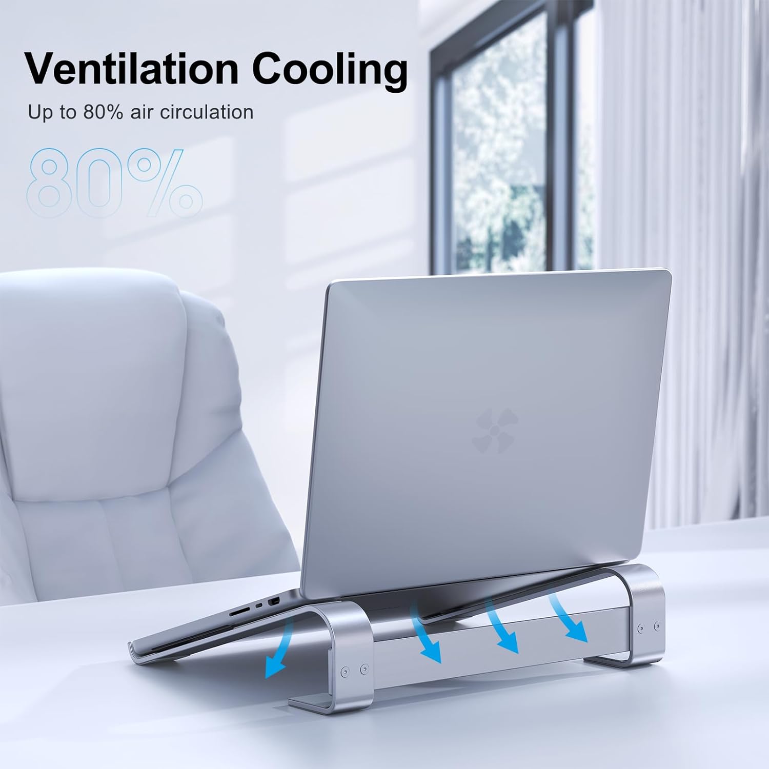 Support de refroidissement pour ordinateur portable en aluminium, pour bureau Macbook Pro Air Dell HP Lenovo, Support pour ordinateur portable, accessoires de Support