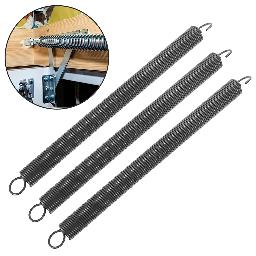 3pcs Attic Ladder Spring Replacement Steel Spring Heavy Duty For Pull Down Stairs Metal Springs Multi-Use Ladder Accessories