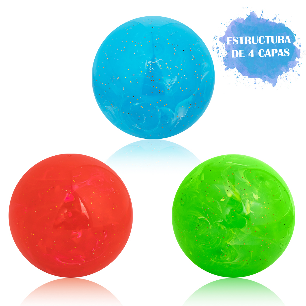 Pelota de golf Caiton Premium Park - 60 mm/2,36 pulgadas, diseño de arte fluido, rojo, azul, verde, construcción de 4 capas