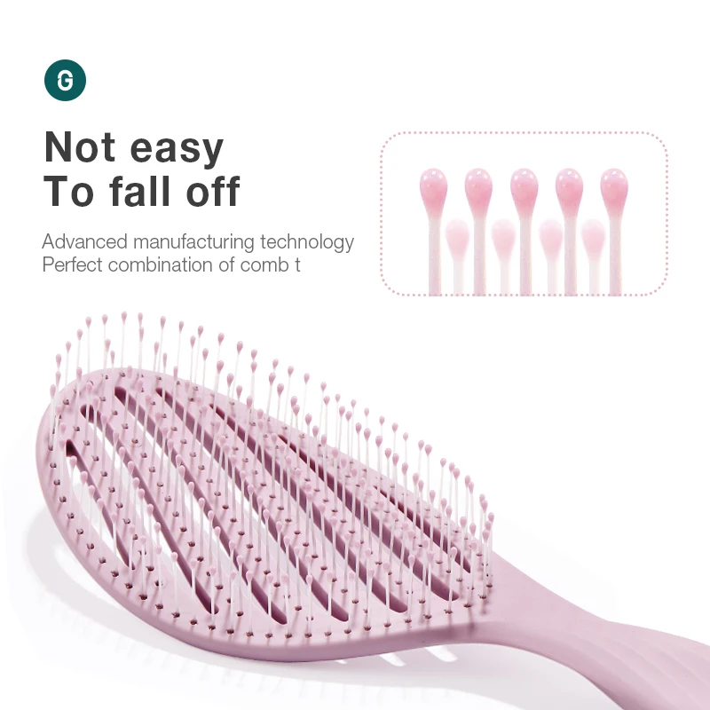 MR.สีเขียว Hollow OUT แปรงผมนวดหนังศีรษะหวีผมจัดแต่งทรงผม Detangler Fast Blow Drying Detangling เครื่องมือเปียกแห้ง CURLY ผม