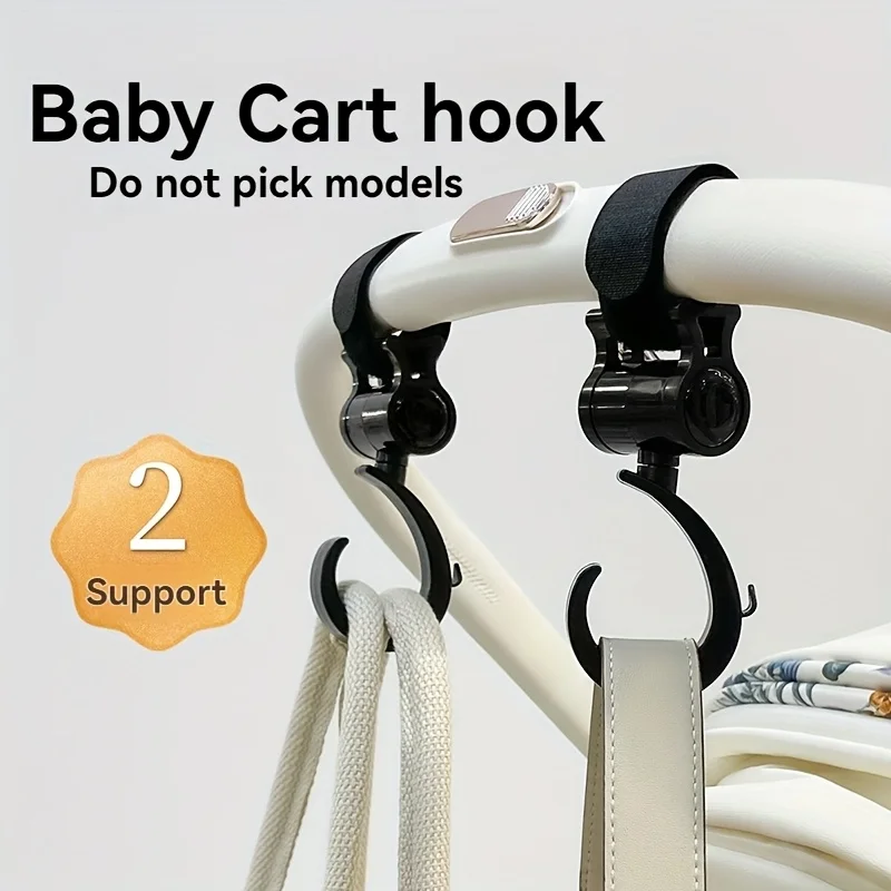 360 ° Gancho tü, gancho para carrinho de bebê, gancho para carrinho, gancho multifuncional, gancho para berço