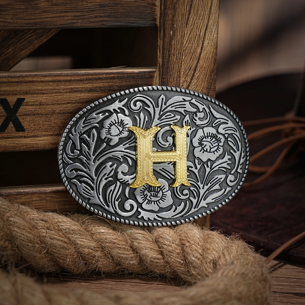 Fivela de cinto ocidental inicial vintage-cowboy rodeio prata grande fivela de cinto para homens e mulheres