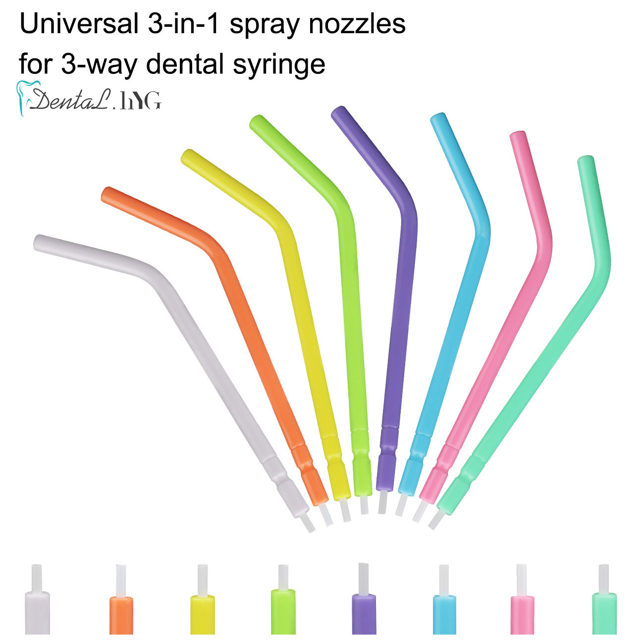 250 Stück Einwegdüsen Tipps für Dental Triple Air Wasserspritze 3-Wege-Spritze für Zahnarztstuhleinheit