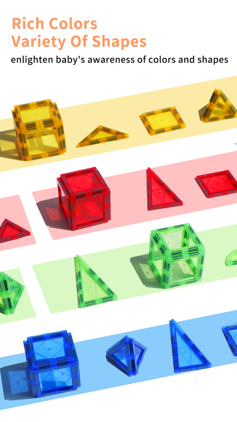 Magplayer 磁気ビルディングブロック建設セットマグネットタイル子供モンテッソーリ教育ゲームのおもちゃ子供少年少女ギフト