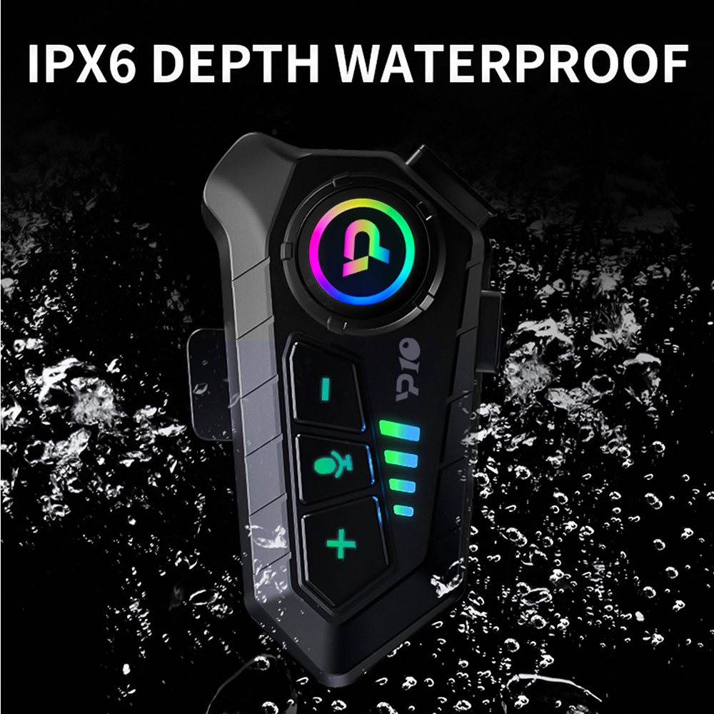 Bluetooth capacete da motocicleta fone de ouvido sem fio ipx6 à prova dwaterproof água redução ruído fone super longa espera handsfree ko