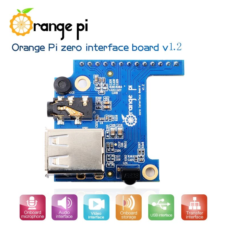 Плата расширения Orange Pi Zero, USB 2,0x2, аудио-и видеомикрофон, ИК-приемник, плата для разработки OPi Zero 3 2