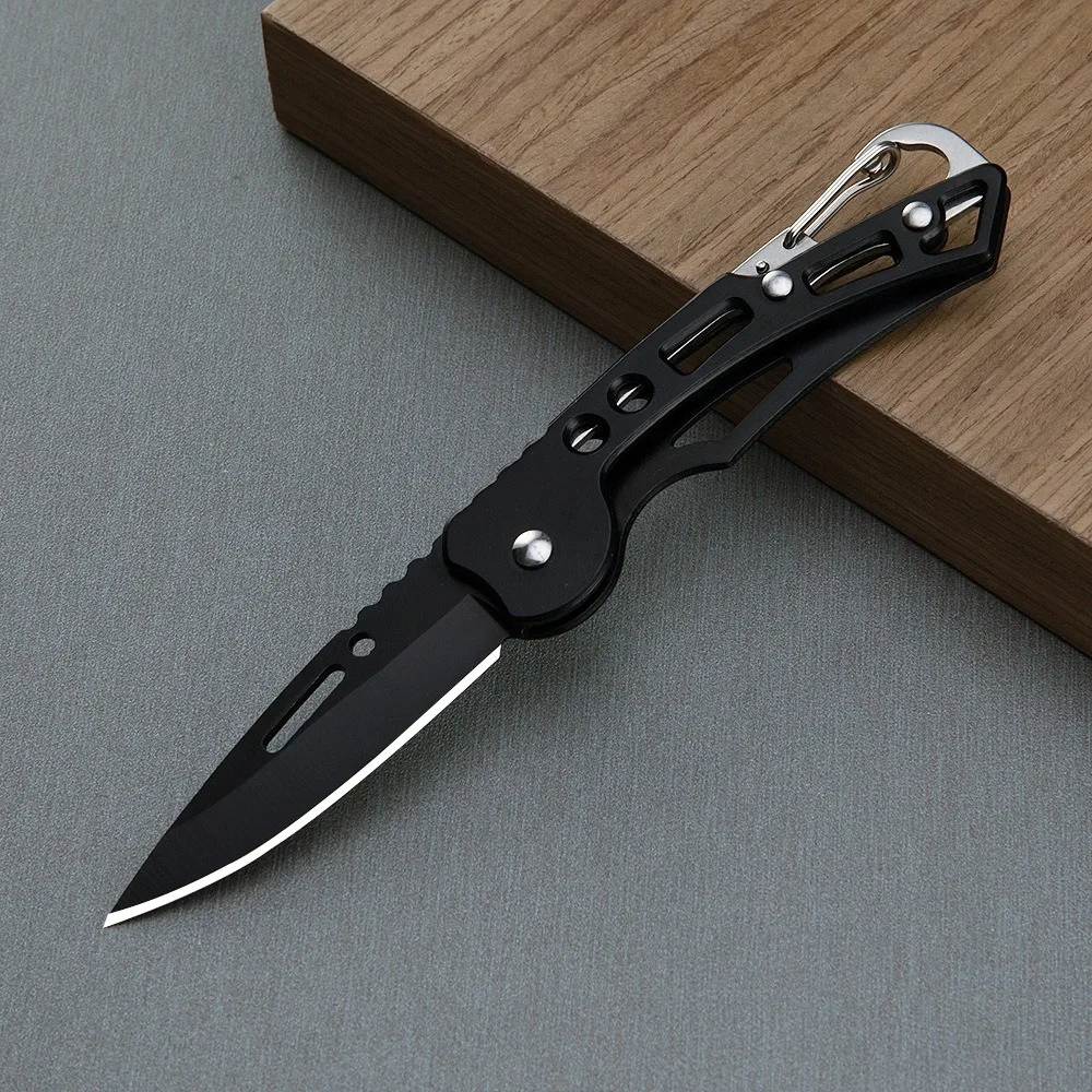 Comodo coltello tascabile in acciaio inossidabile Mini coltello pieghevole Portachiavi per difesa da portare con sé Coltello tascabile portatile Coltello da frutta