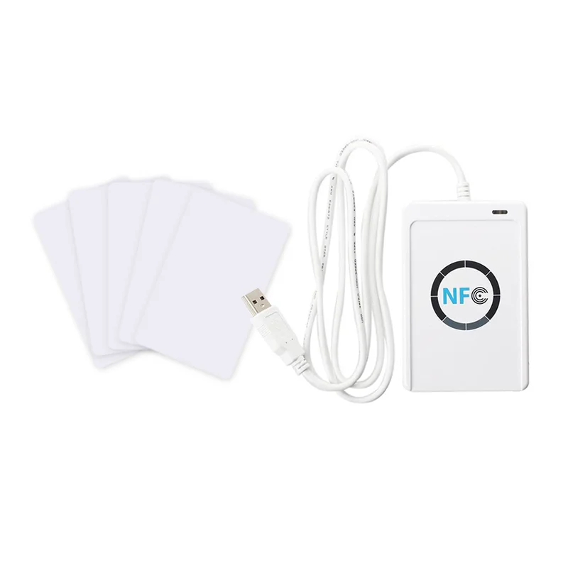 New ACR122U IC Card Duplicator RFID Encryption Decoding Reader 13.56Mhz NFC Smart Chip Tag Writer ISO14443 Key USB Clone Copier