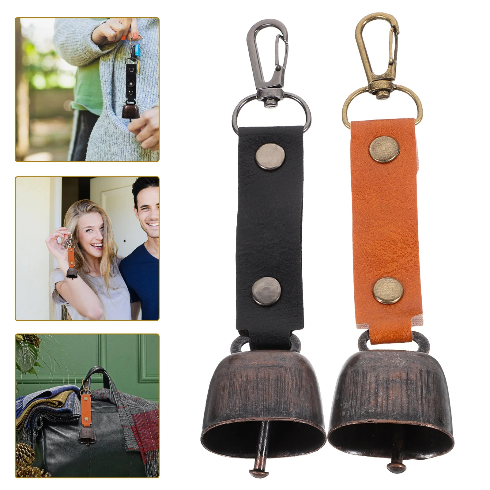 2 Pcs Outdoor Bell Pendant Loud Emergency Whistles Button Buttons Sensor Cow Small Bear Bells