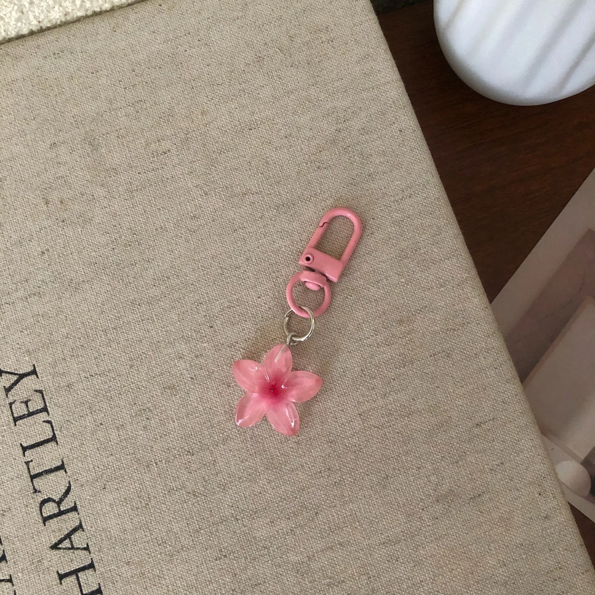 달콤한 다채로운 젤리 꽃 열쇠 고리 색상 DIY 꽃 귀여운 열쇠 고리 펜던트 학생 소녀 수지 가방 펜던트 열쇠 고리 쥬얼리