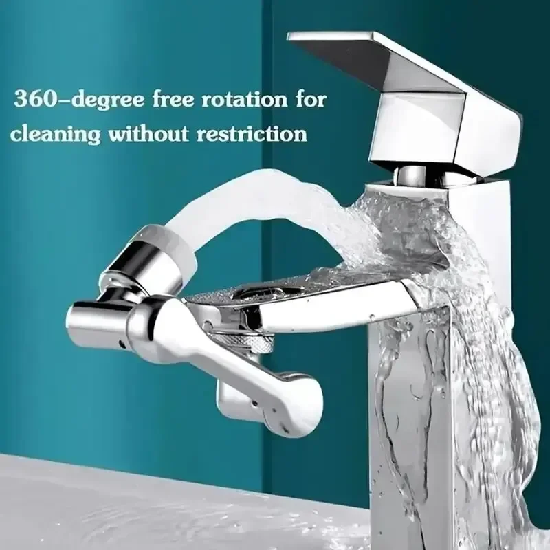 Extensor de grifo de 2 piezas, brazo robótico ABS, modo único, 1080 °   Extensión de grifo universal giratoria, grifo giratorio para lavabo de baño