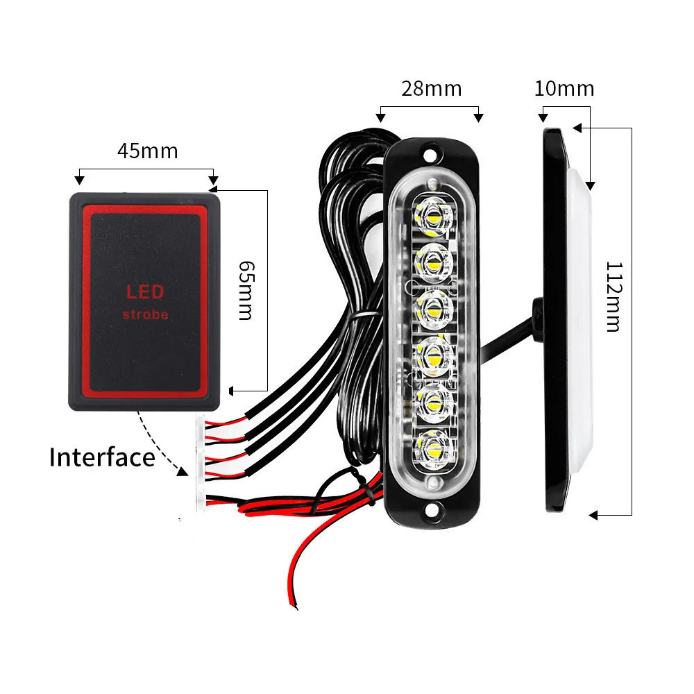 Grille Car LED Light Strobe Amber Emergency Remote Wireless Control Flash Signal Fireman Beacon Warning Lamp 12V 24V