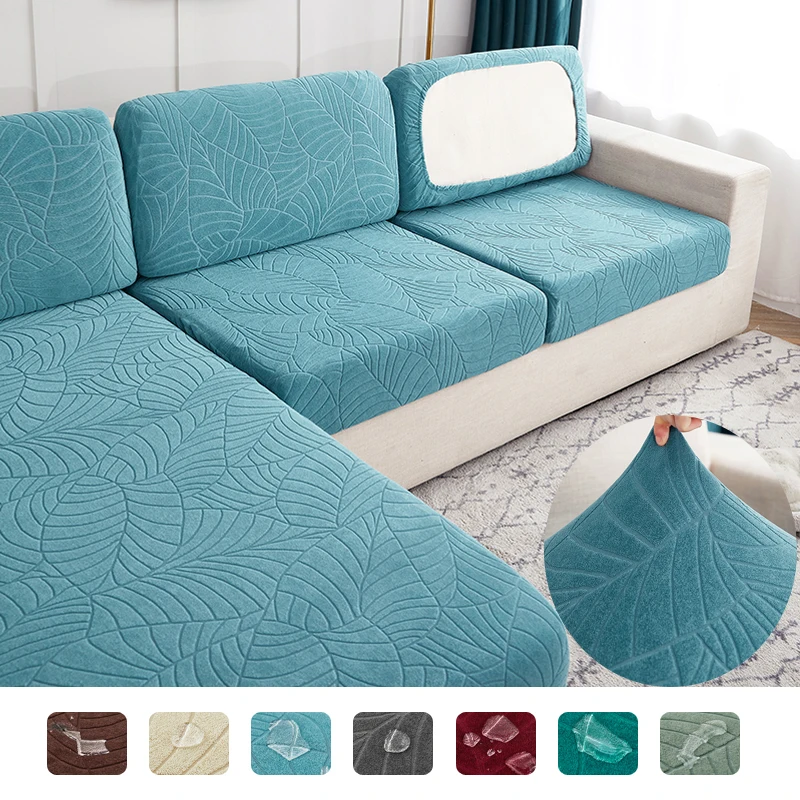 Funda de sofá con cojín de asiento suave, elástica, impermeable, para perros, funda de sofá, cojín, Protector de muebles a prueba de fugas