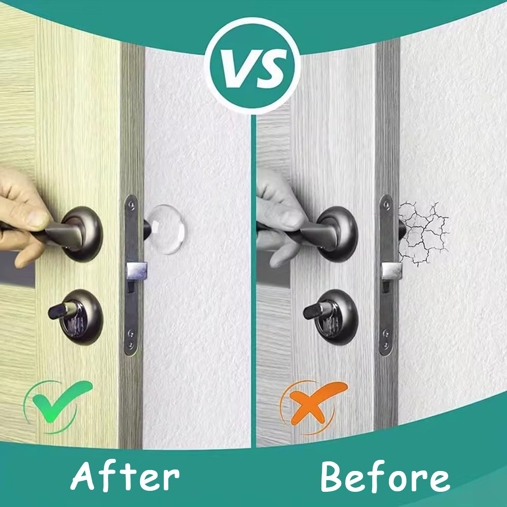 6pcs Silicone Door Stopper Stickers Mute Anti-Shock Muffler Wall Protector Self-Adhesive Door Hand Bumper Protective Plug