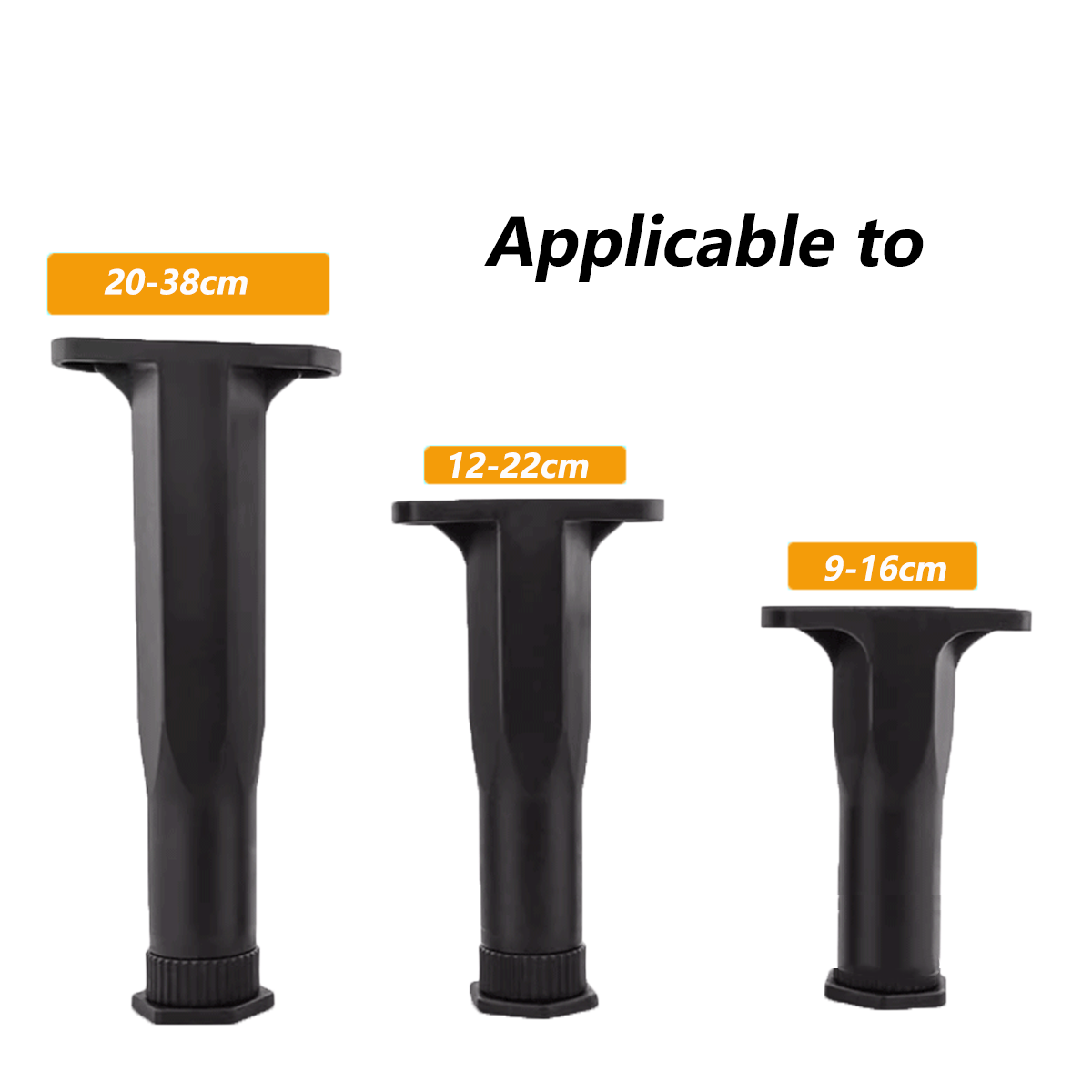 2/4PCS Telescopic  Stand Support Plastic Steel Furniture Hardware Feet Stand Adjustable Heightening Bracket Bed Beam Support