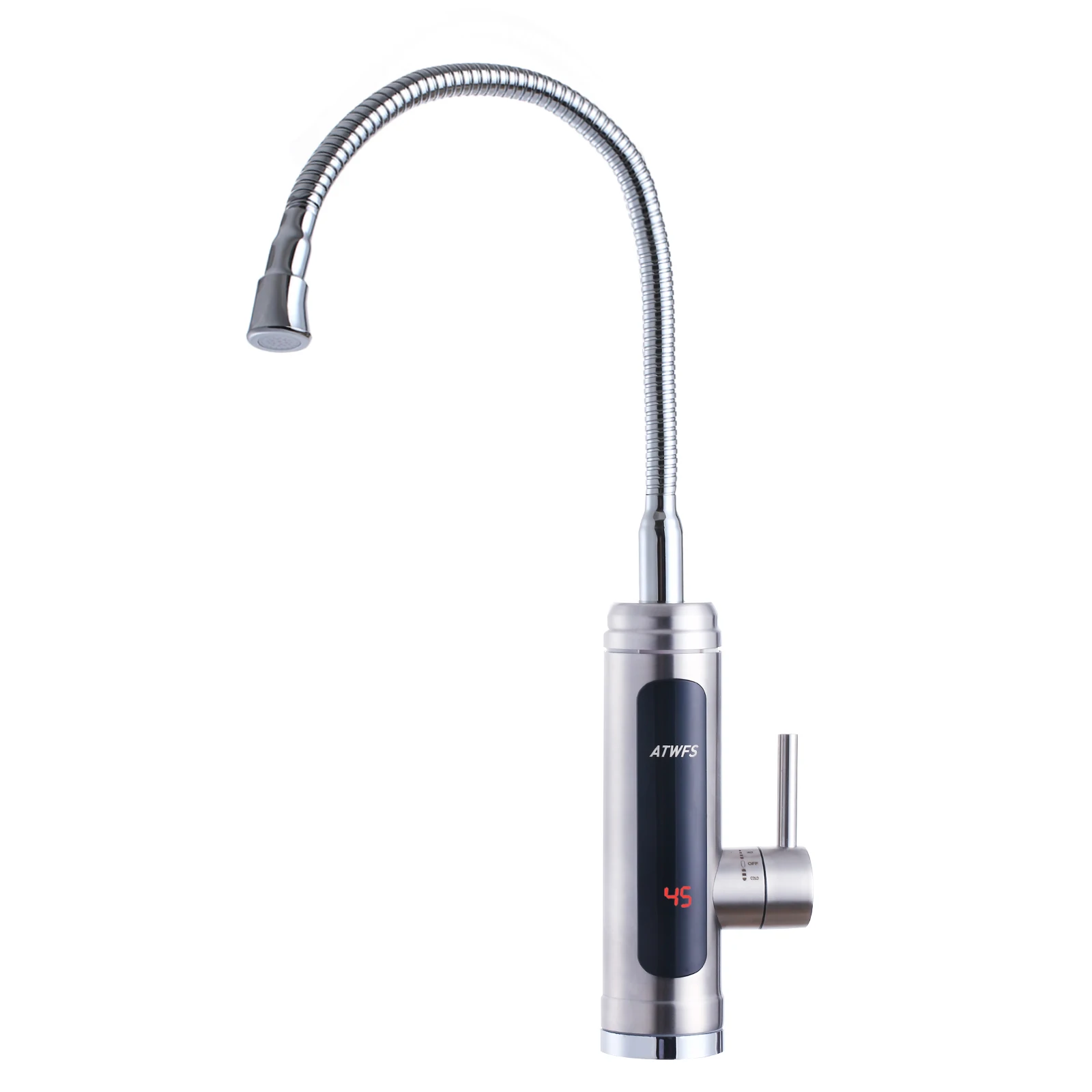 ATWFS 3000 W Durchlauferhitzer Durchlauferhitzer Küche Elektrischer Warmwasserhahn Badezimmer Heizung Edelstahl Wasserhahn