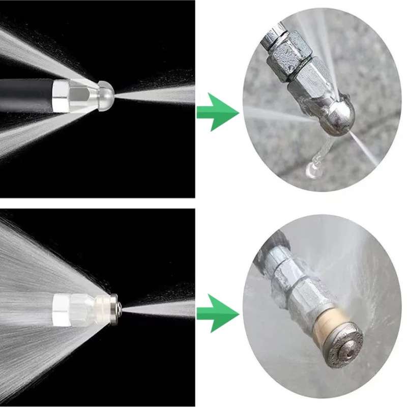 High Pressure Cleaning Machine Pipeline Sewage Dredging Cleaning Hose, Sewer Drainage Spray Kit, Rotary Nozzle, For Karcher