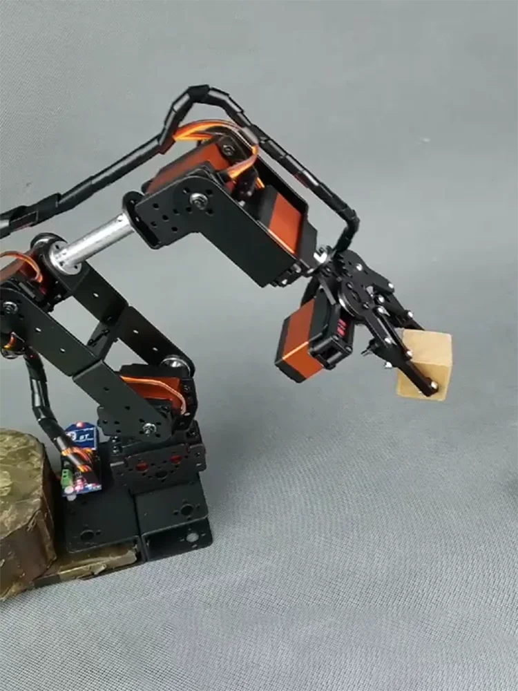 6 DOF Robot Arm Kit Manipulator Metal Alloy Mechanical Arm Clamp Claw Kit MG996 Robot DIY kit with Open Source Code and Tutorial