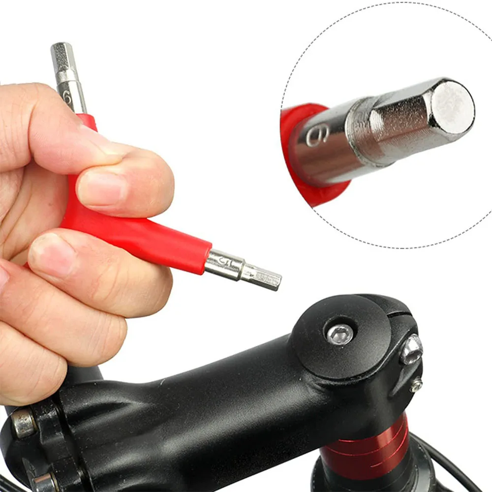 3-drożny klucz sześciokątny w kształcie litery Y Klucz sześciokątny wewnętrzny 4/5/6 mm do użytku na zewnątrz Kemping Kolarstwo Rower górski Narzędzie do naprawy rowerów