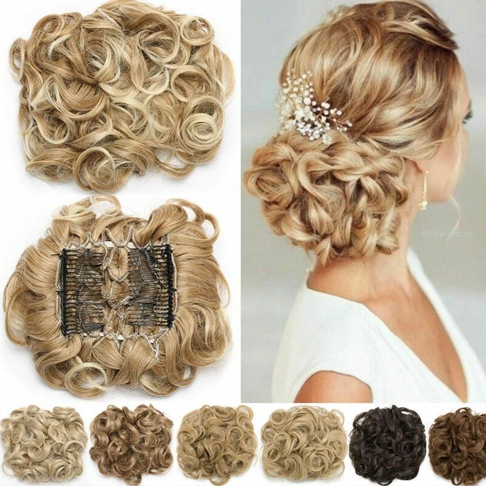 S-Noilite Tổng Hợp Lược Lớn Kẹp Trong Xoăn Tóc Chignon Tóc Miếng Nữ Updo Bao Kẹp Tóc Cài Tóc Đẹp bun