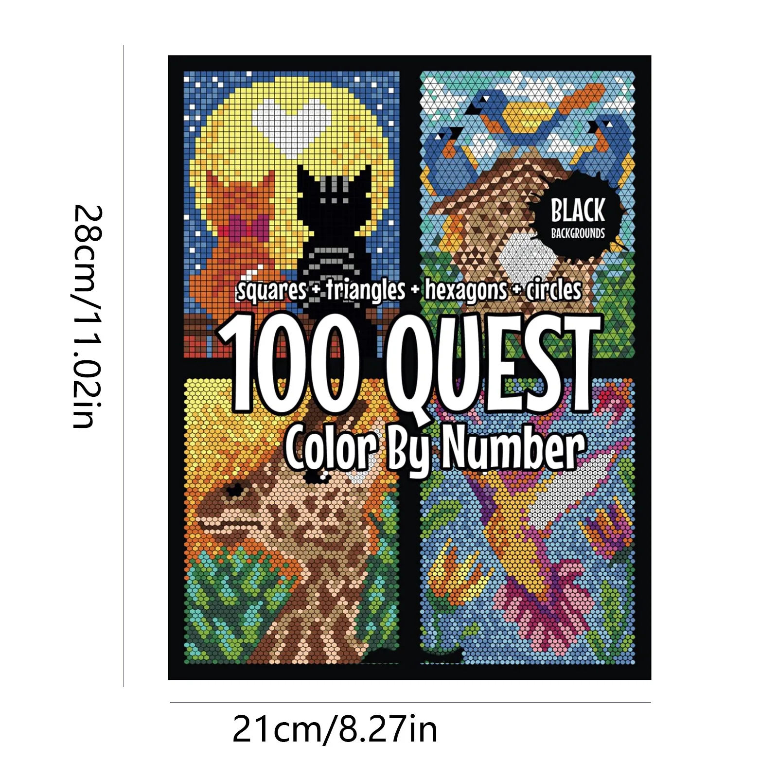 100 คําถาม Color By Number สําหรับผู้ใหญ่ Color By Number หนังสือกิจกรรมการวาดภาพหนังสือการเรียนรู้เพื่อสร้างผลงานศิลปะที่สวยงามสําหรับเด็ก