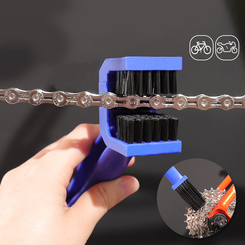 Limpiador de cepillo para cadena de motocicleta, cepillo de plástico para bicicleta/Moto, limpiador de cadena limpio, depurador para exteriores, herramientas de cuidado de carretera, piezas de motocicleta