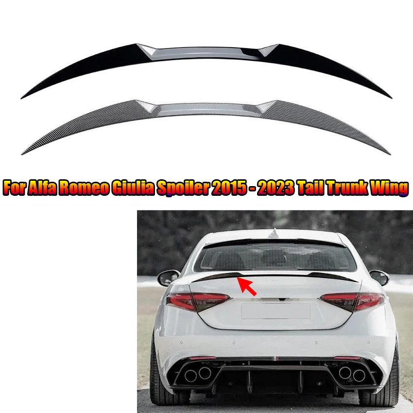 Автомобильный задний багажник, спойлер на крышу, крылья, подходят для Alfa Romeo Giulia Sedan 2015-2023, хвостовое крыло багажника, верхний спойлер, комплект защиты крыла