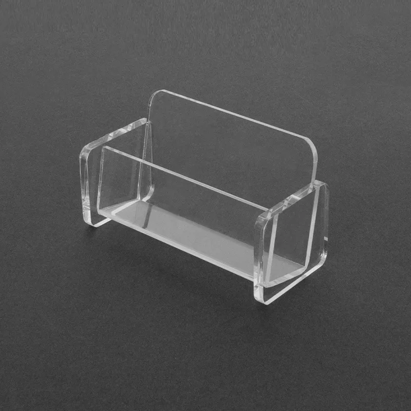 Black&Clear Acrylic Business Card Holder For Desk Plastic Business Cards Display Holders Stand Name Cards Organizer Card Shelf