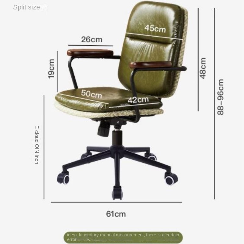 Realife Genuine Leather Chairs Comfortable Home Computer Chairs Sedentary Office Chairs Adjustable Swivel Chairs Be Assembled