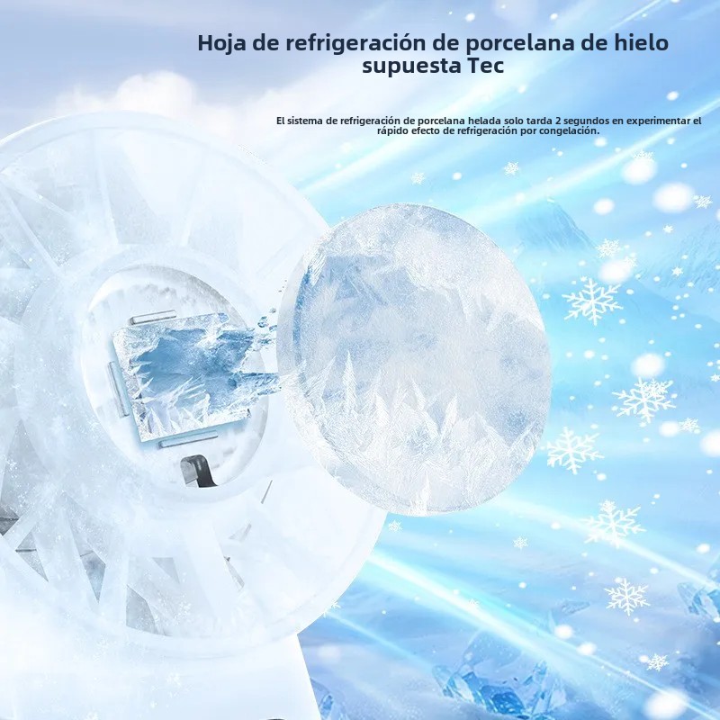 Ventilador de refrigeración de alta velocidad para compresa de hielo, ventiladores de mano, miniventilador portátil recargable por USB, pantalla Digital LED, viajes, Camping, exteriores