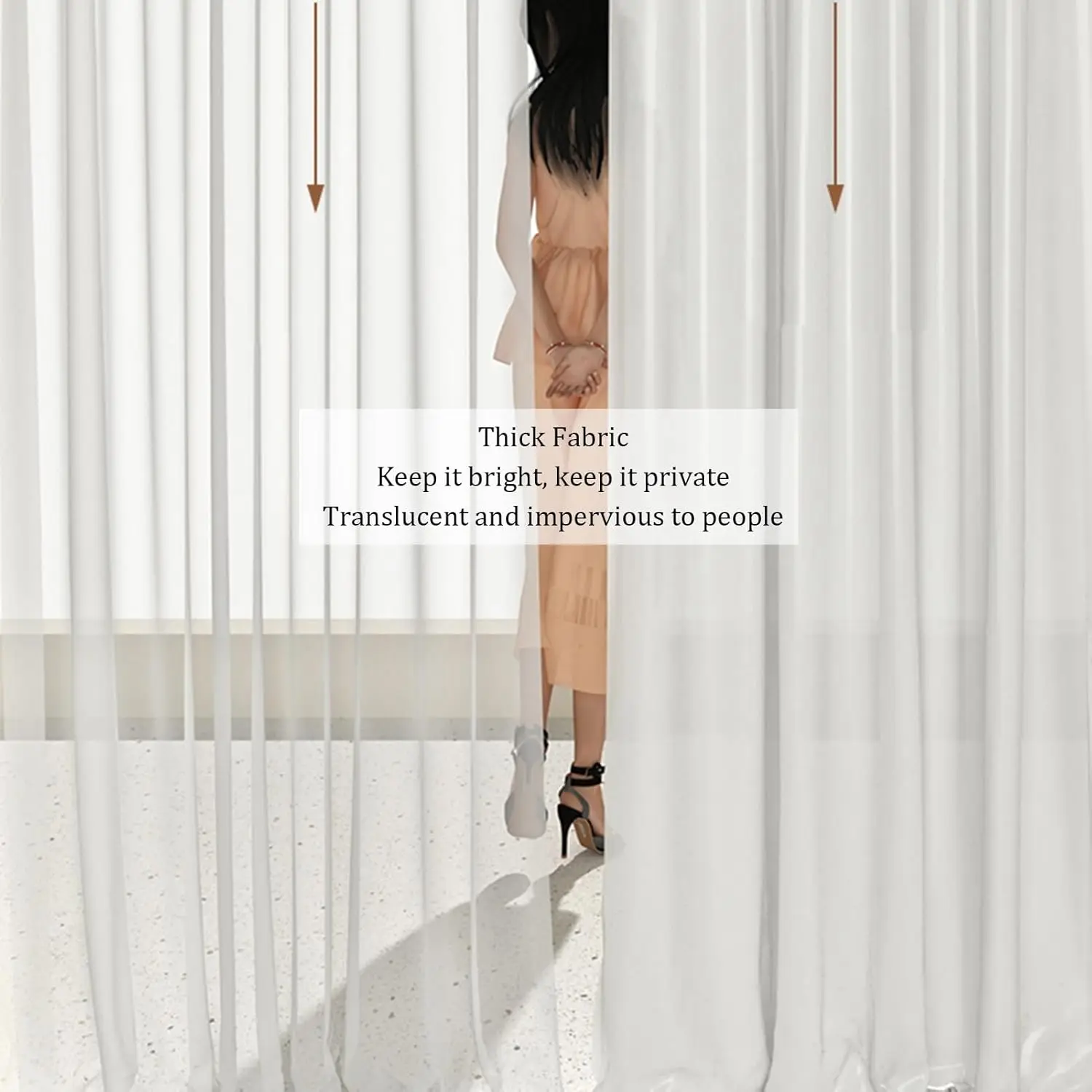 Beauty Salon Partition Privacy Screen, Iron Art Profiles Room Dividers Pole with Curtain for Dividing Room Hanging Curtains (Col
