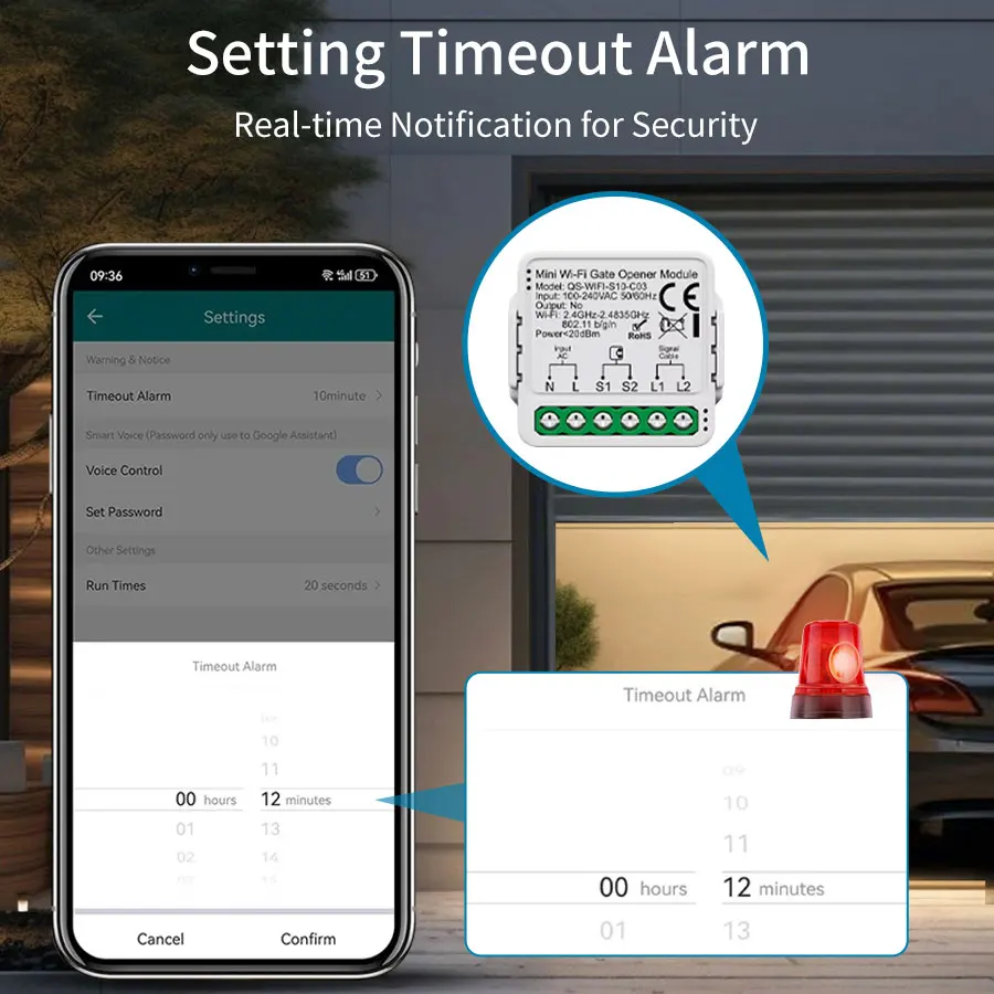 Tuya WiFi Zigbee controlador inteligente de abridor de puerta de garaje 110V 240V módulo de abridor de puerta de Control de voz motorizado para vida inteligente