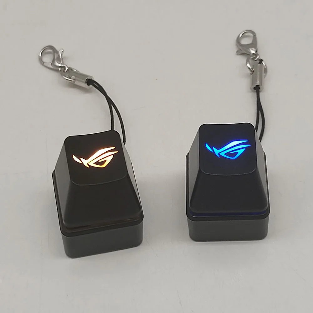แป้นพิมพ์เครื่องกล RGB สีสันเครื่องทดสอบปลายนิ้ว Leisure และ Tntertainment พวงกุญแจจี้เครื่องประดับผู้ชาย