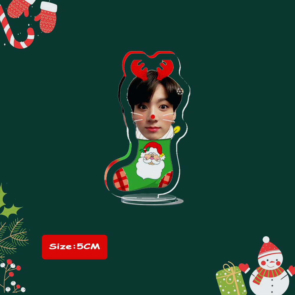 新しいメリークリスマスアクリル Kpop アイドルスタンディカスタマイズフィギュアスタンダー楽しいギフトアクセサリーマーチデスク装飾
