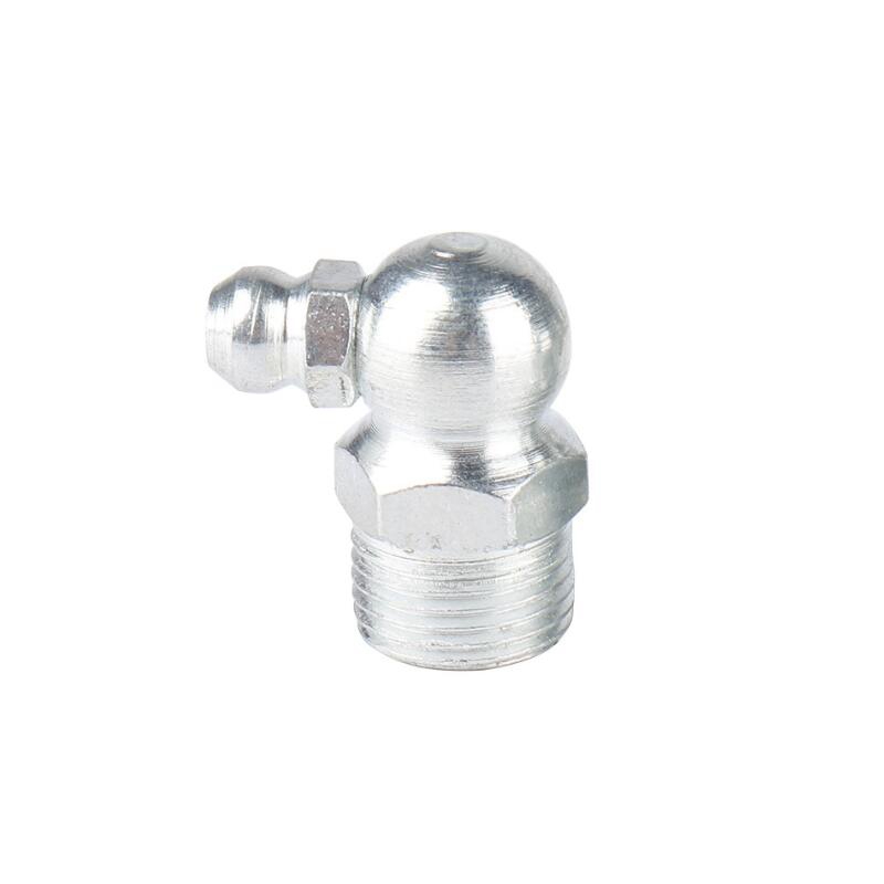 Galvanized Iron Grease Nipple Metric Imperial Male Thread Straight Elbow Type Oil Zerk Fitting for Grease Gun