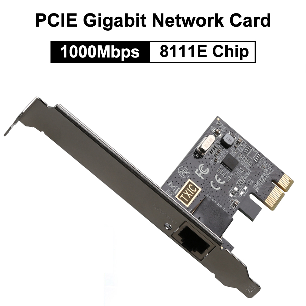 Adaptador inalámbrico PCI Express con Chip RTL8111E de 1000Mbps, tarjeta de red PCI E a RJ45, controlador LAN Gigabit para PC de escritorio