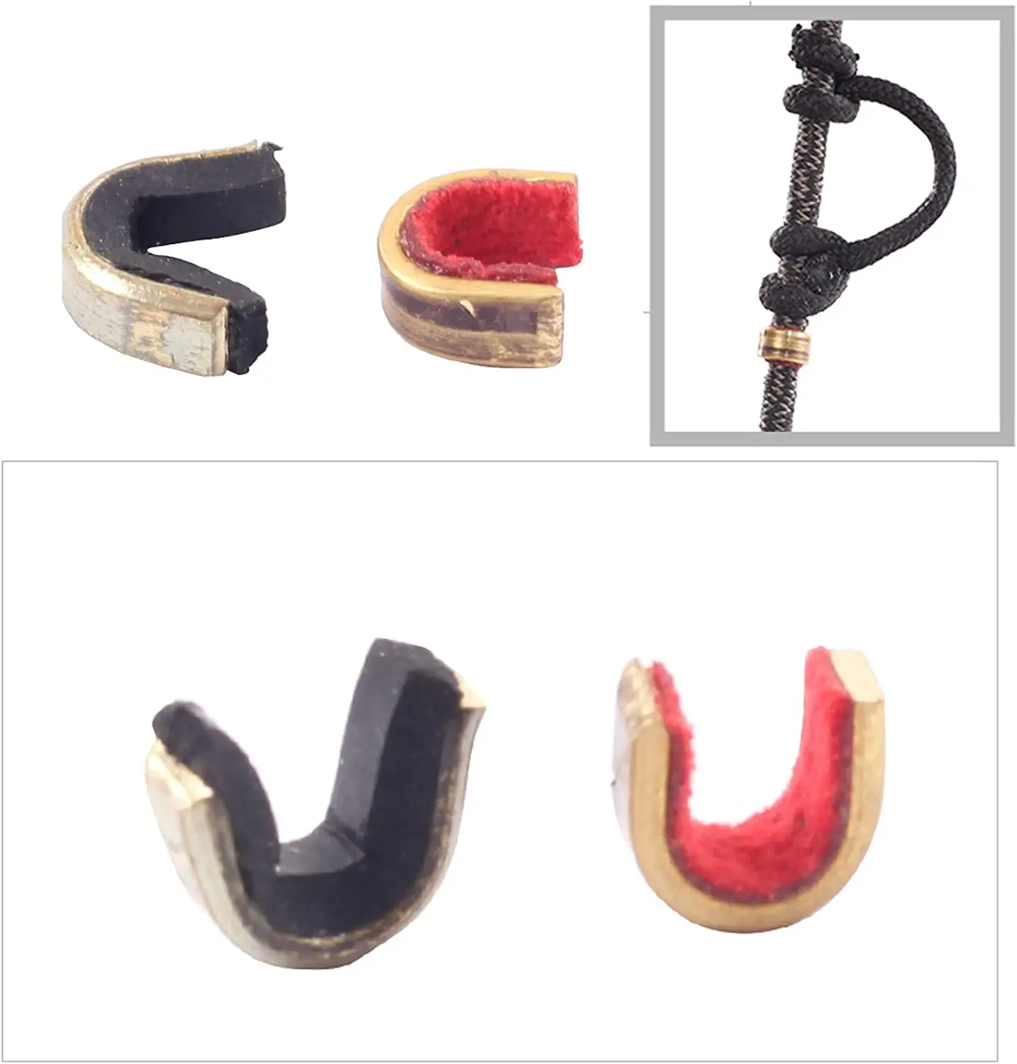 Nock Points tiro con arco cuerda Nocking Points arco hebilla Clip para arco compuesto accesorios de arco recurvo 10/20 piezas