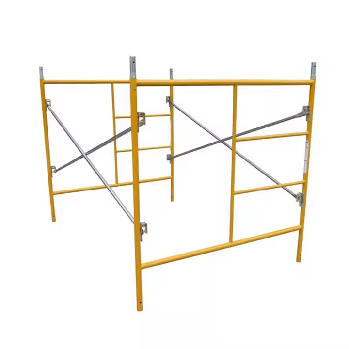 Modern Industrial H Frame Steel Ladder Scaffolding with Powder Coating for Concrete Construction for Hotels